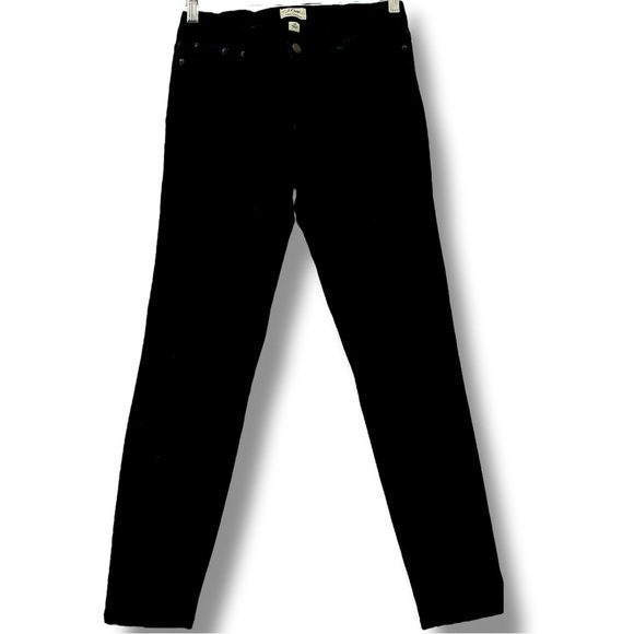 112 J.Crew | EUC Toothpick Stretchy True Black Jean (Size 28) - Picture 2 of 9